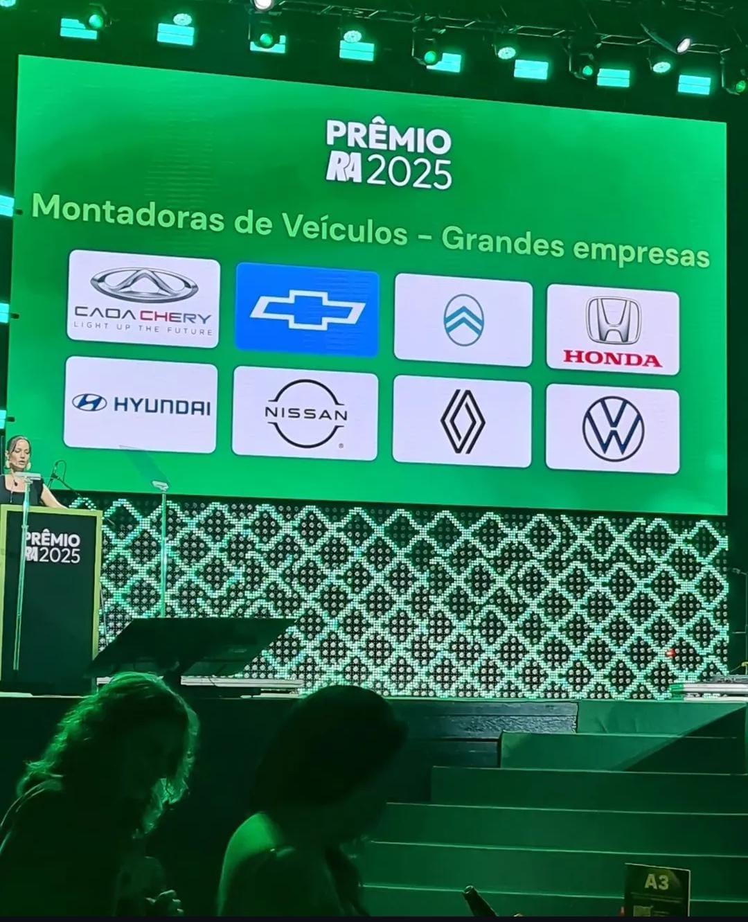 Prêmio Reclame AQUI 2025 - categoria Montadoras de Veículos, grandes empresas